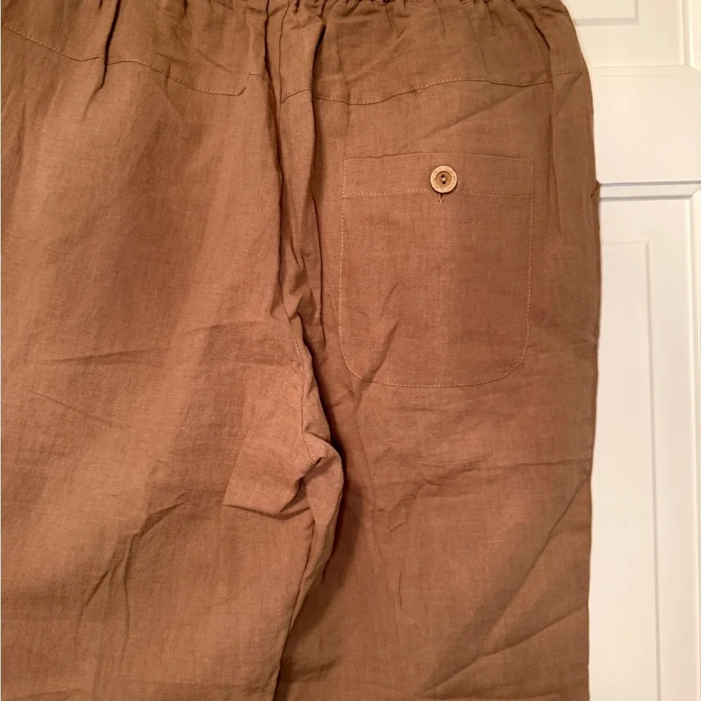 Fanwo Men’s Linen Blend Pants – Tagged XL (Fits Like M) – New With Tags